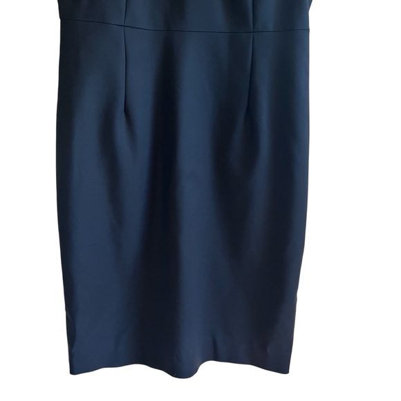 Judith & Charles navy & white sheath dress knee length Sz 8 excellent condition - Picture 4 of 13